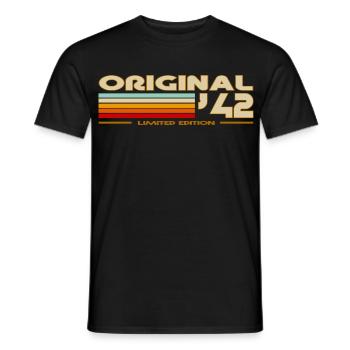 1942 - Männer T-Shirt - Schwarz - Vorne - AI Model Male 178 light (178cm)