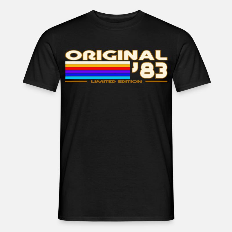 Originales 83 Rainbow Retro-Logo - Männer T-Shirt - Schwarz
