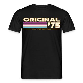 Original 75 Rayures Vintage - T-shirt homme - noir - Devant - AI Model Male 178 light (178cm)