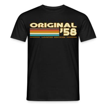 Original 58 Retro Rainbow - Men's T-Shirt - black - Front - AI Model Male 178 light (178cm)