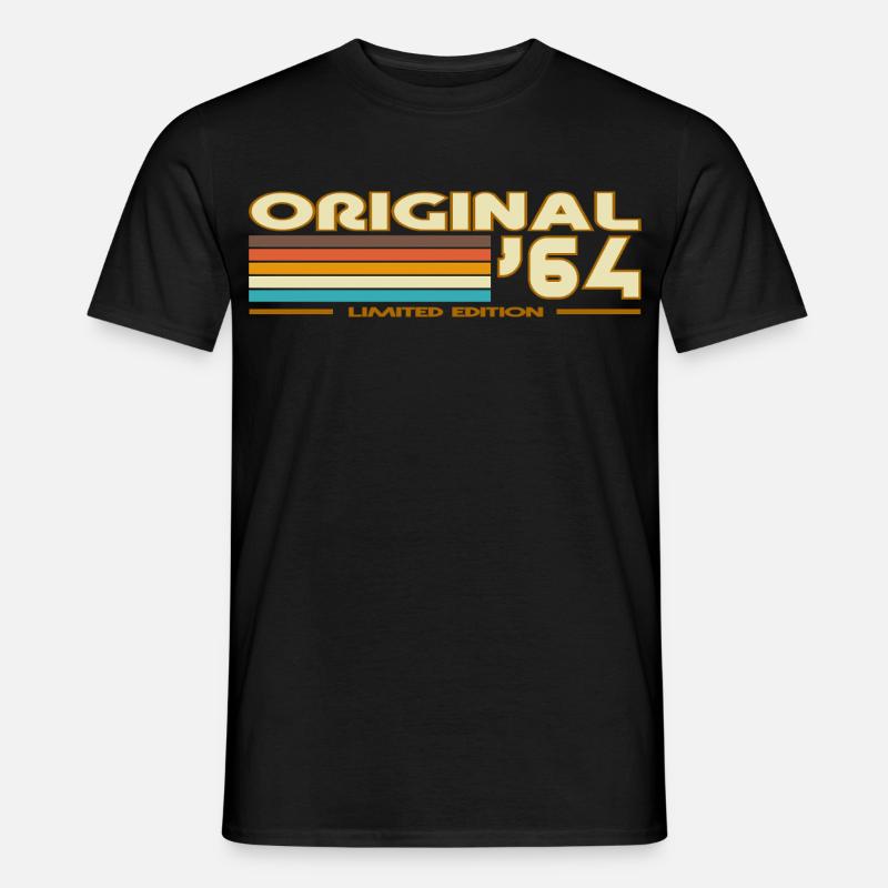 Originales 64 Retro Rainbow - Männer T-Shirt - Schwarz