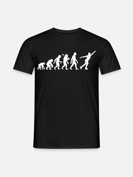 Eiskunstläufer Evolution Eiskunstlauf Schlittschuh - Männer T-Shirt - Schwarz