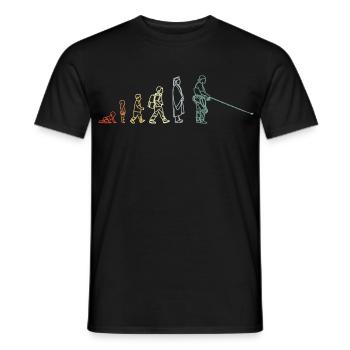 Development Fishing - Men's T-Shirt - black - Front - AI Model Male 178 light (178cm)