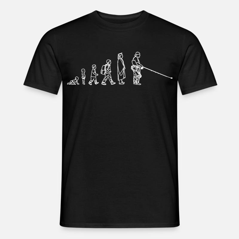 Angeln Evolution - Männer T-Shirt - Schwarz
