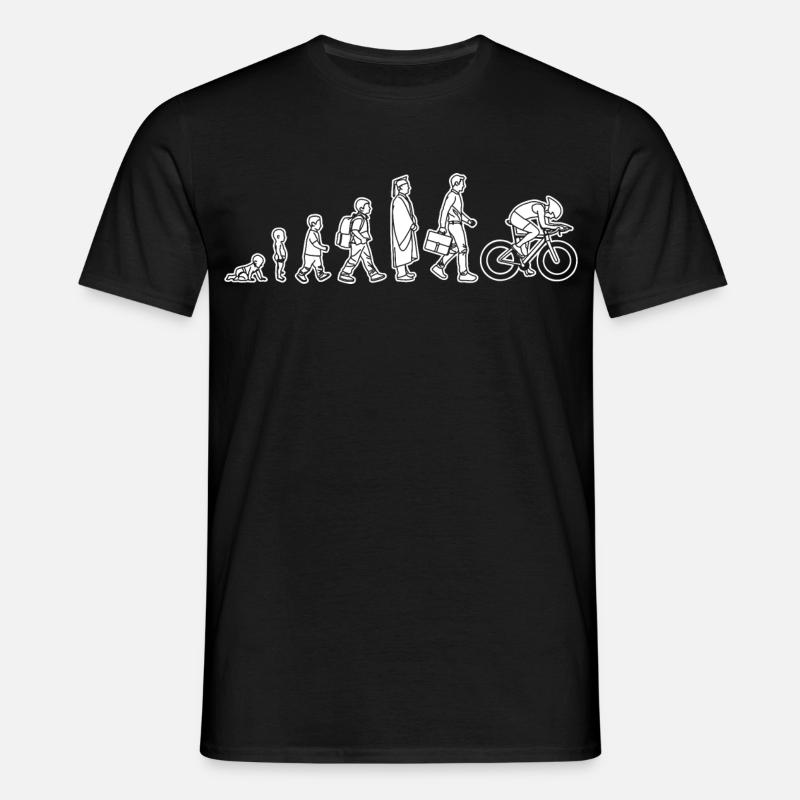 Evolution eines Radfahrers - Männer T-Shirt - Schwarz