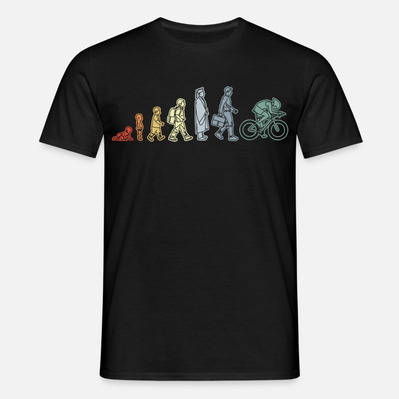 Radfahrer Evolution - Männer T-Shirt - Schwarz