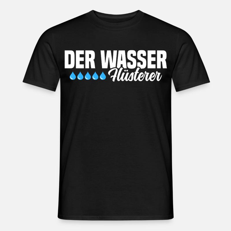 Der Wasser Flüsterer - Männer T-Shirt - Schwarz