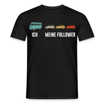 Busfahrer Und Meine Follower - Männer T-Shirt - Schwarz - Vorne - AI Model Male 178 light (178cm)
