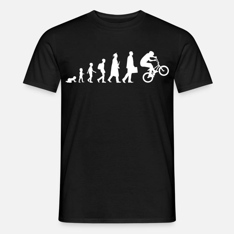 Evolution of BMX - Männer T-Shirt - Schwarz