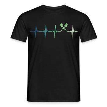 Darts Battement de coeur Fléchettes - T-shirt homme - noir - Devant - AI Model Male 178 light (178cm)