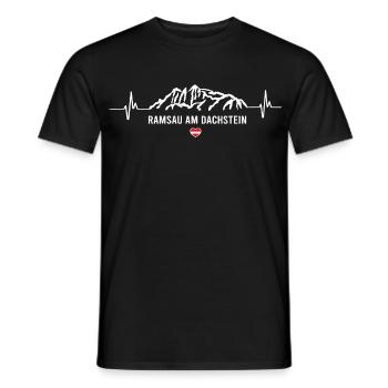 Herzschlag Ramsau Dachstein Österreich - Männer T-Shirt - Schwarz - Vorne - AI Model Male 178 light (178cm)