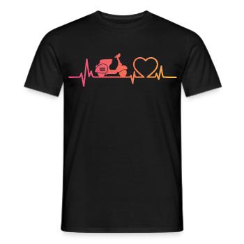 Sunset Motor Heartbeat Roller - Männer T-Shirt - Schwarz - Vorne - AI Model Male 178 light (178cm)