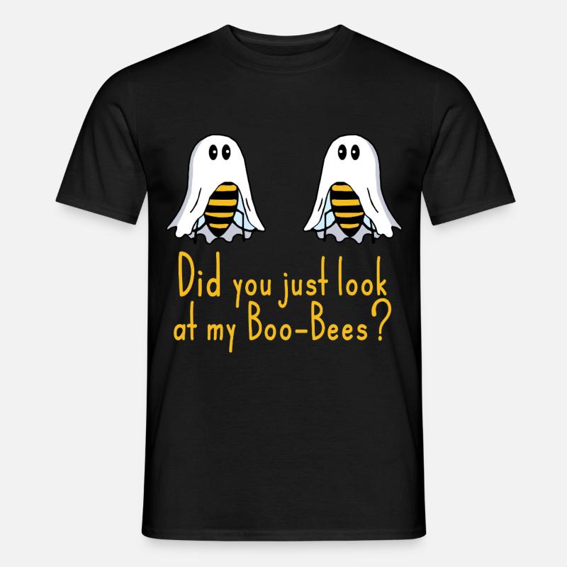Boobees Boobs lustiger Spruch - Männer T-Shirt - Schwarz