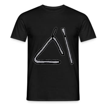 Triangle Musical Instrument - Men's T-Shirt - black - Front - AI Model Male 178 light (178cm)