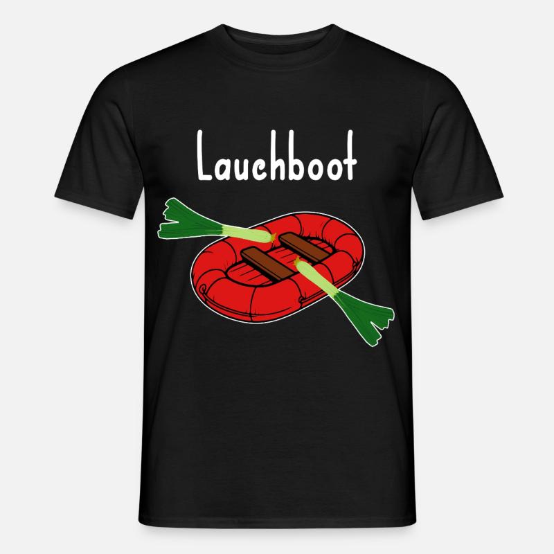 Lauchboot Lustiges Bild Witz dünn - Männer T-Shirt - Schwarz