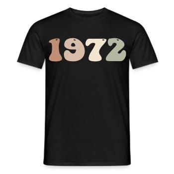 1972 - T-shirt homme - noir - Devant - AI Model Male 178 light (178cm)
