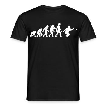 Bocce and Petanque Player Evolution Graphic - Men's T-Shirt - black - Front - AI Model Male 178 light (178cm)