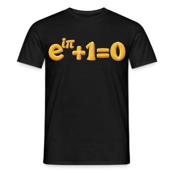 Euler-Identität, aber Mathematik - Männer T-Shirt - Schwarz - Vorne - AI Model Male 178 light (178cm)