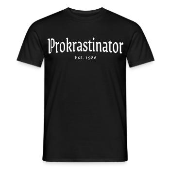Prokrastinator 1986 Lustig 40 Geburtstag Geschenk - Männer T-Shirt - Schwarz - Vorne - AI Model Male 178 light (178cm)