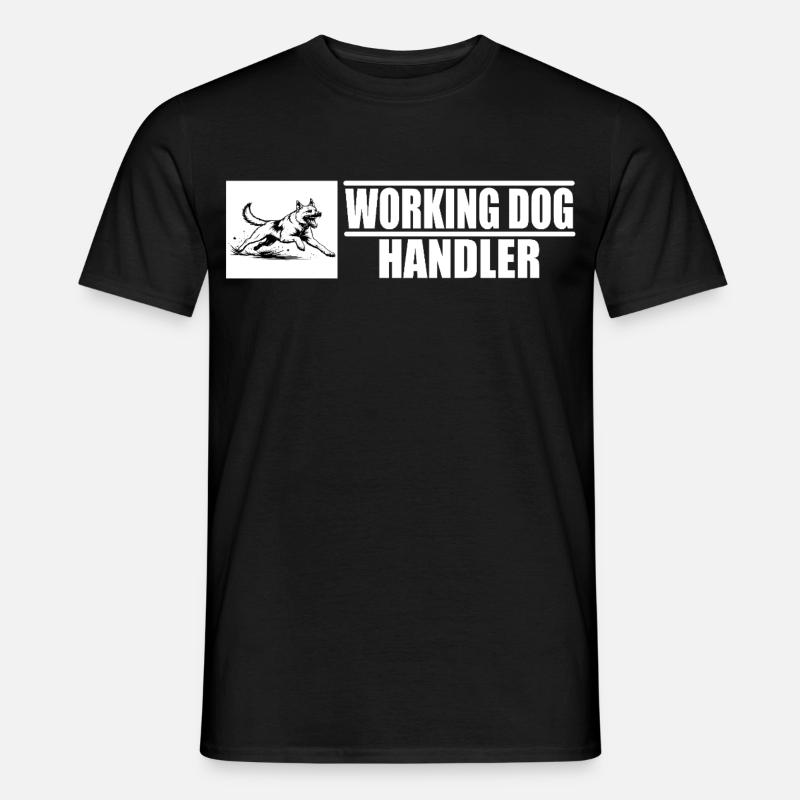 Working Dog Handler Motiv  - Männer T-Shirt - Schwarz