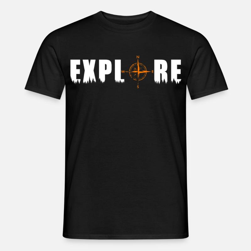 Explore Motiv mit einem Kompass - Männer T-Shirt - Schwarz
