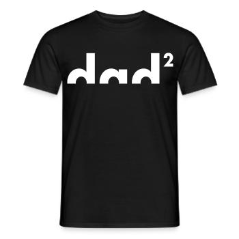 Dad hoch zwei | Vater | Vatertag - Männer T-Shirt - Schwarz - Vorne - AI Model Male 178 light (178cm)