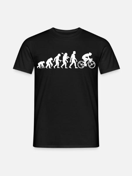 Radfahrer Evolution Zum Radfahren Für Radsport - Männer T-Shirt - Schwarz
