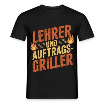 Lehrer und Auftragsgriller - Männer T-Shirt - Schwarz - Vorne - AI Model Male 178 light (178cm)