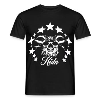 Cologne cher bouc étoile - T-shirt homme - noir - Devant - AI Model Male 178 light (178cm)
