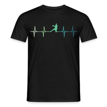 Handball, Herzschlag, Handball - Männer T-Shirt - Schwarz - Vorne - AI Model Male 178 light (178cm)