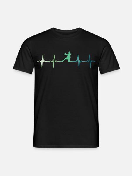 Handball, Herzschlag, Handball - Männer T-Shirt - Schwarz