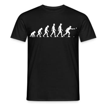 Entwicklung der Bouliste – Humour Pétanque - Männer T-Shirt - Schwarz - Vorne - AI Model Male 178 light (178cm)
