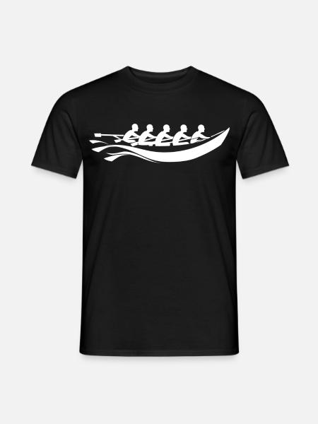 Rowing Team Cartoon Style - Men's T-Shirt - black