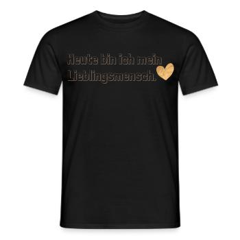 Heute bin ich mein Lieblingsmensch – Selbstliebe - Männer T-Shirt - Schwarz - Vorne - AI Model Male 178 light (178cm)