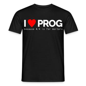 J’adore le Prog - T-shirt homme - noir - Devant - AI Model Male 178 light (178cm)