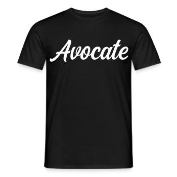 Avocate Droit Justice Barreau Tribunal Affaires - T-shirt homme - noir - Devant - AI Model Male 178 light (178cm)