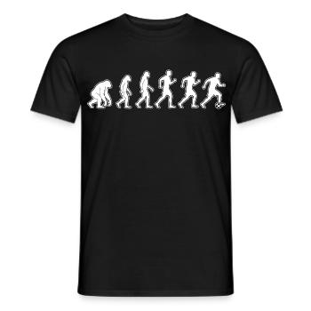 Évolution pour devenir joueur de football américain - T-shirt homme - noir - Devant - AI Model Male 178 light (178cm)