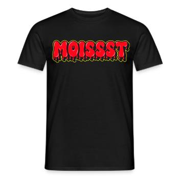 Moist Fat Font Wortzeichen - Männer T-Shirt - Schwarz - Vorne - AI Model Male 178 light (178cm)