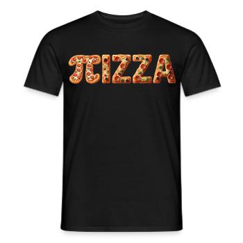 PIZZA Colorful Crust Letters - Men's T-Shirt - black - Front - AI Model Male 178 light (178cm)