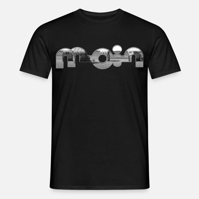 Moin - Männer T-Shirt - Schwarz