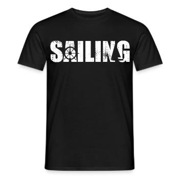 Segeln - Männer T-Shirt - Schwarz - Vorne - AI Model Male 178 light (178cm)
