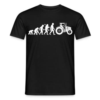Tractor Tractor Evolution Farmer Farmer Retro - Men's T-Shirt - black - Front - AI Model Male 178 light (178cm)