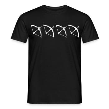Bogenschießen Skizze - Männer T-Shirt - Schwarz - Vorne - AI Model Male 178 light (178cm)
