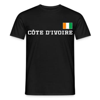 Ivory Coast Pride Cote D'Ivoire Heritage Elephant - T-shirt homme - noir - Devant - AI Model Male 178 light (178cm)