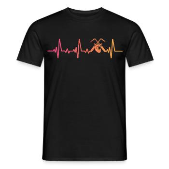 Schweißer Sunset Heartbeats Schweißen - Männer T-Shirt - Schwarz - Vorne - AI Model Male 178 light (178cm)