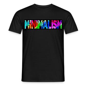 Colorful Minimalism Grunge - Men's T-Shirt - black - Front - AI Model Male 178 light (178cm)