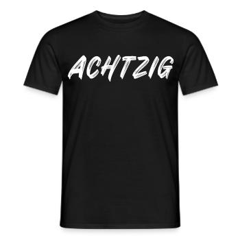 80. Geburtstag - Achtzig - 80 - Männer T-Shirt - Schwarz - Vorne - AI Model Male 178 light (178cm)