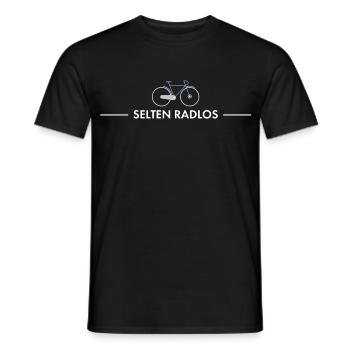 selten radlos fahrrad spruch geschenk radfahren - Männer T-Shirt - Schwarz - Vorne - AI Model Male 178 light (178cm)