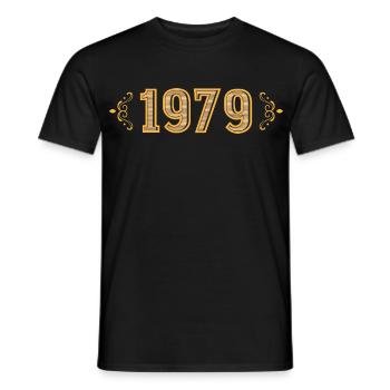 Legend since 1979 retro 1979 - Men's T-Shirt - black - Front - AI Model Male 178 light (178cm)