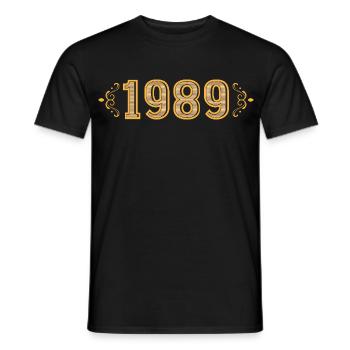 Legend since 1989 retro 1989 - Men's T-Shirt - black - Front - AI Model Male 178 light (178cm)
